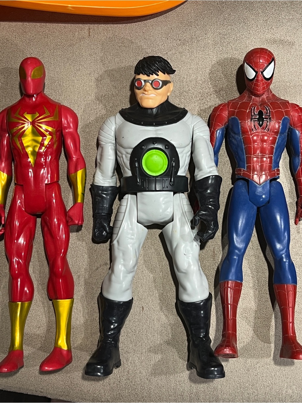 Marvel set of 3 figure 12” titans Spider-Man & Iron Spider & Doc Ock